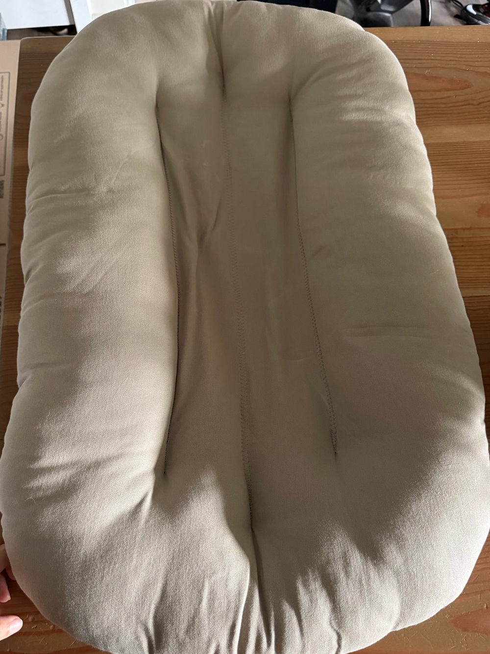 Neutral Cream Infant Lounger - Plush Cozy Nest